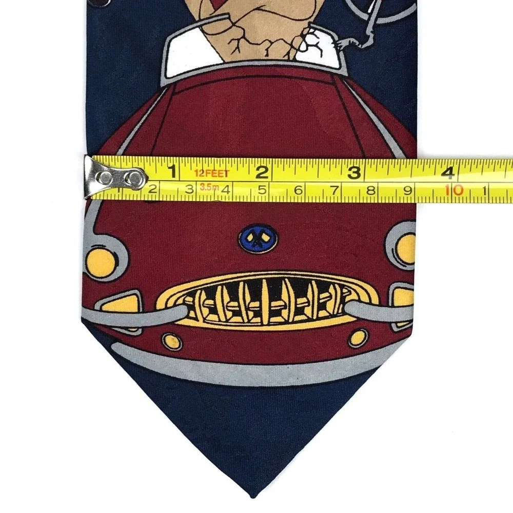 Balancine Hot Cakes Tie Taz Silvester Tweety Bugs Bunny VTG Vintage Necktie 58